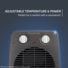 Compact Power, Small Space Heater, Compact Size, ECO Mode, Adjustable Settings